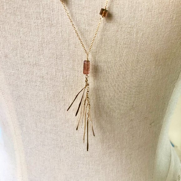 NWT Gold Filled Chain w/Tourmaline Necklace - Picture 2 of 3